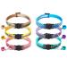 Asymnm 6 pieces of safety cat neck bands with quick lock reflective kitten neck bands with bells cat neck band reflecting