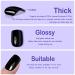 Yivaiks Star Black Press on Nails Short Goth Fake Nails | Gradient Star Moon Finger False Nail Art (24pcs) - Glue on Nails for Women and Girls - Buy Online on GoSupps.com
