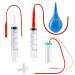 REDDOUDOU Newborn Puppy Kitten Small Animal Sterile Mucus Extractor Suction Catheter, Animal Kid Puppy Kitten Tube Feeding Kit 8 FR Red Feeding Tubes with 20ml Syringes and Bulb Aspirator
