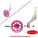 YTKD Flash Mute Training Wheels for 12 Inch Bikes - Pink (1 Pair) - Buy Online on GoSupps.com