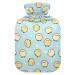 Heat bottle 1l small heat bag with a soft plush cover discharge -proof screwdriver for winter sports outdoor back neck and leg cold muscle pain and cramps (chicken with heart)