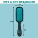 The Knot Dr. Mini Hair Brush for Wet and Dry Detangling | Removes Knots and Tangles | All Hair Types | Black/Blue - Mini - Buy Online on GoSupps.com