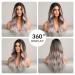 Oefei Long Corrugated Ombre Black Gray Wigs - Natural Synthetic Hair Heat-Resistant Wigs for Daily Use Party and Cosplay - Buy Online on GoSupps.com