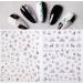 Christmas Nail Sticker - 8 Sheets 3D Christmas Nail Art Decals Laser Silver Self-Adhesive Santa Claus Deer Snowflakes Snowmen Xmas Nail Sticker for Women Girls Nail Design Manicure Decorations - Buy Online on GoSupps.com