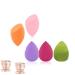 Voarge make -up sponge set 5 pieces of beauty sponge blender with 2 pieces of make -up sponge holder for liquid priming cream and powder cosmeti