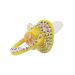 Handmade Diamond Big Shield Adult Pacifier Dummy - Yellow Seashell Design - Buy Online on GoSupps.com
