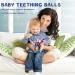 Bite Ring for Babies - Sensorimotor Gripping Ball & Teething Toy | Safe Chewable Rattle for 3-12 Months - Blue - Buy Online on GoSupps.com