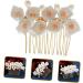 Angoily Flower Comb Floral Bridal Headpiece Floral Hair Clip Bridal Hair Comb Prom Headpiece Artificial Flower Hairpins Bridal Accessories Accesorios Para Beach Alloy Crystal Wig Bride - Buy Online on GoSupps.com