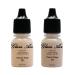 (2) Two Glam Air Airbrush Makeup Foundations M3 Natural Nude & M4 Classic Beige for Flawless Looking Skin Matte Finish For Normal to Oily Skin (Water Based)0.25oz Bottles