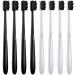 Patelai 8 Pieces Soft Toothbrush Micro Nano Extra Soft Bristles Manual Soft Toothbrush with 20 000 Bristles for Teeth Oral Gum Recession Adults Kids Child (Black  White Handle with Black Bristle)