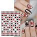 JMEOWIO Poker Nail Art Stickers - 8 Sheets Self-Adhesive Decals in Black Red Heart Design | Nail Supplies Decoration Accessories - Buy Online on GoSupps.com