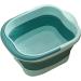 Foldable Foot Bath Tool Soak Basin with Massaging Rollers and Handle Stress Relief Foot Spa for Home Outdoor Travel Blue + Green - Buy Online on GoSupps.com