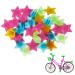 NT-ling Star Bike Wheel Spokes Bead Plastic Clip Bead Plastic Bike Spokes Colorful Bicycle Spokes Decorations for Childrens Bicycle Spokes Accessories Wheel Decorations 36 Pieces
