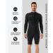 Seaskin 3mm Long Sleeve Shorty Wetsuit for Men - Black, X-Large - Buy Online on GoSupps.com