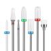 7-part ceramic nail drill set for acrylic nails 3/32 professional diamond nail drill set for removing acrylic gel nails cuticles manicure pedicure gold