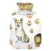 Hot Water Bottles with Cover Watercolor Corgi Paw Puppy Dog Hot Water Bag for Pain Relief Pregnant Women Hot Pack 2 Liter