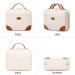 SHENHU Beige Toiletry Bag with Hanging Hook - Water-resistant Travel Makeup Organizer for Women - Buy Online on GoSupps.com