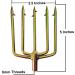 SPEARFISHING WORLD Multi-Prong Trident Harpoon Spear Tip for Hunting - 5 Barbed Prongs for Speargun, Polespear, and Hawaiian Sling - Buy Online on GoSupps.com