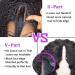 Ainmeys 26 Inch Brazilian Kinky Curly V Part Human Hair Wig for Black Women - 150% Density | V Shape No Leave Out Lace Front U Part Wig - Buy Online on GoSupps.com