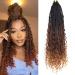 8Packs Goddess Box Braids Crochet Hair With Curly Ends 14inch Pre-looped Bohomian Crochet Box Braids Synthetic Braiding Hair Extensions (14 Inch 1B/33/30) 14 Inch(Pack of 8) 1B/33/30