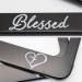 CHLSD Bling Blessed Cross & Heart Christian License Plate Frame - 2 Pack, Black Metal - Buy Online on GoSupps.com