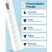 Rechargeable Sonic Electric Toothbrush for Adults and Kids - 8 Brush Heads, 120 Days Use, 5 Modes, 2 Min Timer - Family Gift - White - Buy Online on GoSupps.com