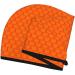 Hair Towel Wrap - Quick Drying Turban with Button | Orange Scales | Best Hair Drying Solution - Buy Online on GoSupps.com