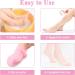 Silicone Socks 2 Pairs Pink Silicone Moisturising Socks Silicone Gel Socks for Preventing Cracked Feet for Women Foot Spa Moisturizing Feet Softens - Buy Online on GoSupps.com