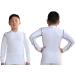 LANBAOSI Kids Long Sleeve Compression Soccer Practice T-Shirt - White Gray Line - Buy Online on GoSupps.com