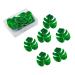 48 Pcs Tropical Leaves Cupcake Toppers Monstera Leaf Cake Decorations Summer Tropical Party Cupcake Decorations Palm Leaf Cake Toppers