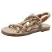 Creev sandals women's shoes braided with traditional casual style and simple creativity fashion sandals women summer shoes (color: B size: 39 code) 39code A