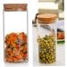 Zerodeko 3pcs Glass Storage Container Airtight Glass Containers Food Container Storage Jars with Lids Terrarium Glass Storage Jar Containers for Food Cereals Storage Tank Wooden 1 - Buy Online on GoSupps.com