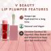 V Beauty Lip Plumper - Intense Vegan Lip Enhancer Serum with Hyaluronic Acid for Moisturizing Lips (Red Passion) - Buy Online on GoSupps.com