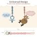 PAPACHOO Pacifier Clip 2 Pack - BPA Free Silicone Beads - Teething Relief for Baby Boys and Girls - Soothie Binky Clips in Dusty Blue and Light Pink - Buy Online on GoSupps.com