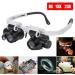 Professional Adjustable Headband Double Eye Clock Repair Loupe with 2 LED Lights 8X 15X 23X Magnifier Head Mounted ES for Reading Sewing Watch Electronic Repair Full of Stars - Buy Online on GoSupps.com