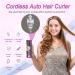 Cordless Hair Curler - USB Rechargeable Automatic Curling Iron with 6 Temp Settings & Fast Heating - Portable Wave Wand for Travel - Buy Online on GoSupps.com