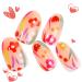 Medium Press On Nails  BettyCora SPRING SUMMER NAILS Press Nails 24 Fake Nails with Nail Glue Stick on Nails for Women Acrylic nails Press On Manicure Kit (Innocent Flower Park) A17- Innocent Flower Park - Buy Online on GoSupps.com