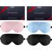 4 Pack Silk Sleep Masks BLKPK Pastel Blue