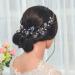 Flatser Blue Crystal Wedding Hair Vine - Silver Pearl Rhinestone Bridal Headpiece for Women - Buy Online on GoSupps.com