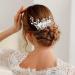IYOU Bridal Wedding Hair Comb Sliver Sparkly Rhinestones Side comb Shiny Crystal Flower Hair Piece Bride Pearl Leaves Hair Accessories for Women and Girls - Buy Online on GoSupps.com