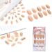 Sethexy Shiny Long Oval False Fingernails - Sparkle Champagne 24pcs Complete Coverage Acrylic Press-On Nail Tips for Women & Girls - Buy Online on GoSupps.com