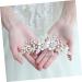 Beavorty bridal headpiece pearl headpiece Comb for Bridal Rhinestone Comb flower Hair Comb Rhinestone Hair Comb Wedding Hair Comb Wedding dress bride flower head - Buy Online on GoSupps.com