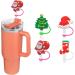 CHENZILIN Drinking Straws 4Pcs Soft Silicone Straw Covers Dustproof Drinking Straw Caps Straw Toppers Christmas Cartoon Straw Cover Caps Ornament - Buy Online on GoSupps.com