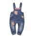 KIDSCOOL SPACE Baby & Little Boys/girls Water Washed Ripped Soft Denim Overalls 12-18 Months Blue-1884