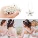 12 White Flower Rhinestone Wedding Hair Pins - Bridal U-Shaped Hairpins for Women - Buy Online on GoSupps.com