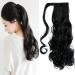 Clip in Extensions Ponytail Hairpiece Black Wavy Ponytail Extensions cheap hair extension 17"(43cm)-120g Elailite