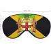 Jamaican Coat of Arms Flag Eye Mask - Funny Soft Blindfold for Sleeping & Travel | Adjustable Strap - Buy Online on GoSupps.com