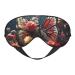 BREAUX Butterfly Kissing Flowers Print Double Sided Eye Mask Blackout Eye Mask All Night Sleep Eye Mask for Women Men