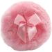 Furry Powder Puff | Ultra Soft Round Face Body Powder Puff with Ribbon Bow | Body Powder Applicator for Baby Kid Adult Makeup Tool for Home & Travel Pink - Buy Online on GoSupps.com