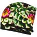 Blooming Cactus Flower Coral Velvet Dry Hair Cap with Buttons - Anti Frizz for Curly Long & Thick Hair - Black - Buy Online on GoSupps.com